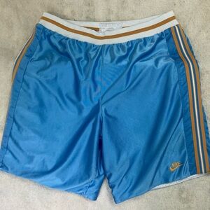 VTG Nike Supreme Reversible athletic basketball shorts size XL blue and white
